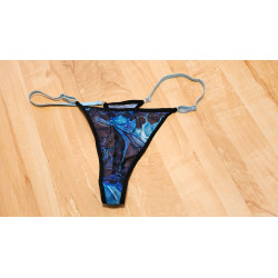Tanga schwarz blau